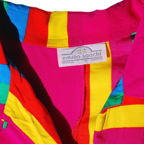 Colourful Emilia Saachi Vintage Unisex Button-up - Picture 5 of 5